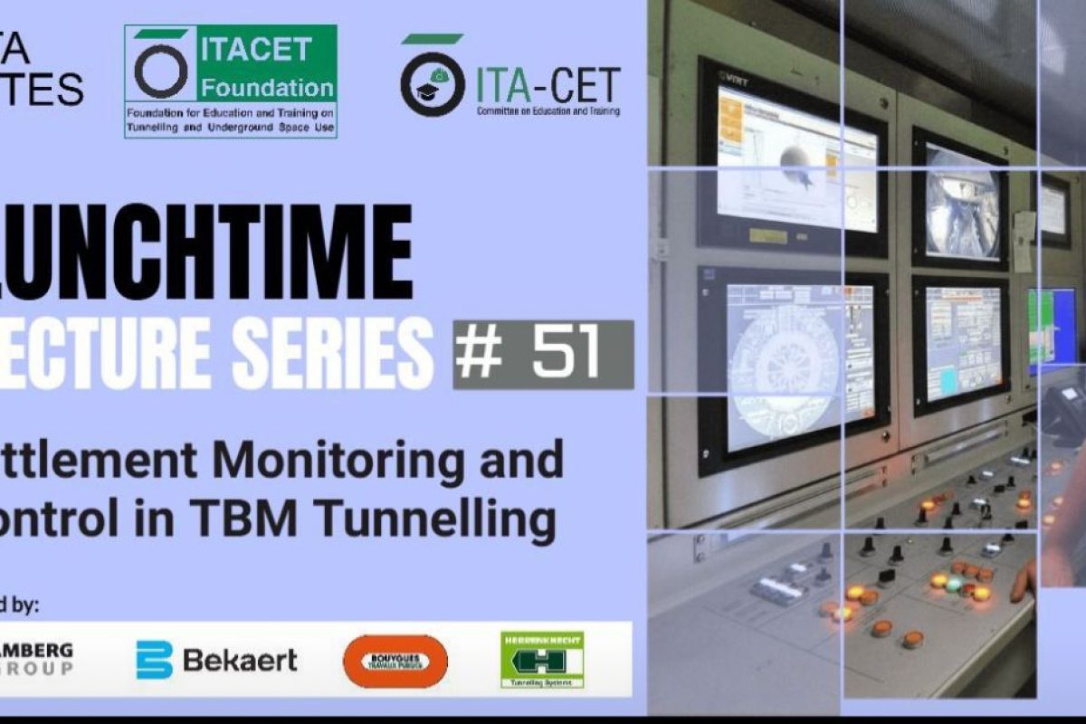 Lunchtime Lecture abordará monitoramento e controle de recalques em túneis escavados por TBM