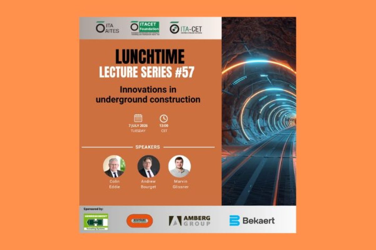 ITA promove 57ª edição da Lunchtime Lecture sobre inovações  na construção subterrânea