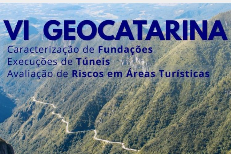 VI GEOCATARINA debaterá fundações, túneis e riscos com participação do presidente do CBT
