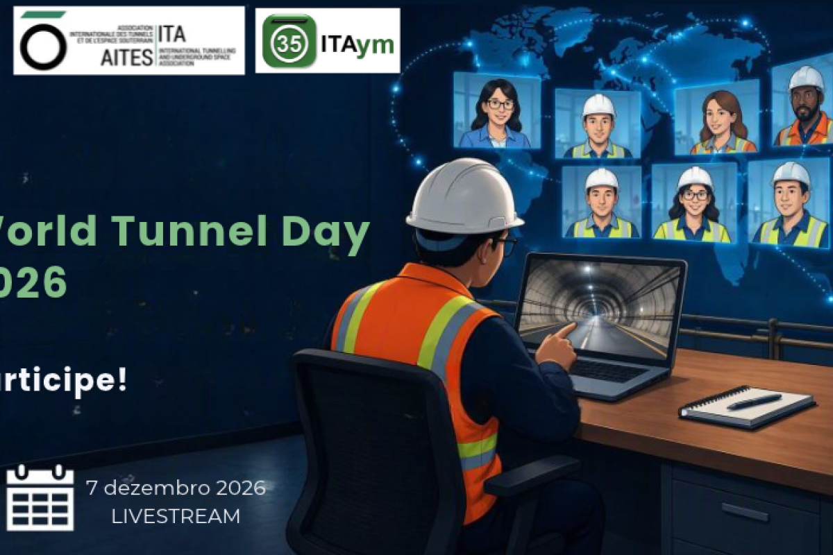 World Tunnel Day 2026: jovens tuneleiros de todo mundo se reúnem em live no dia 7 de dezembro